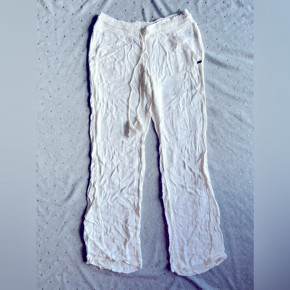 Roxy Women's Cream Flare Cotton Pants